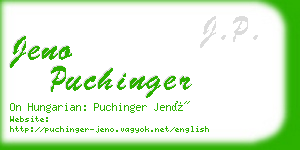 jeno puchinger business card